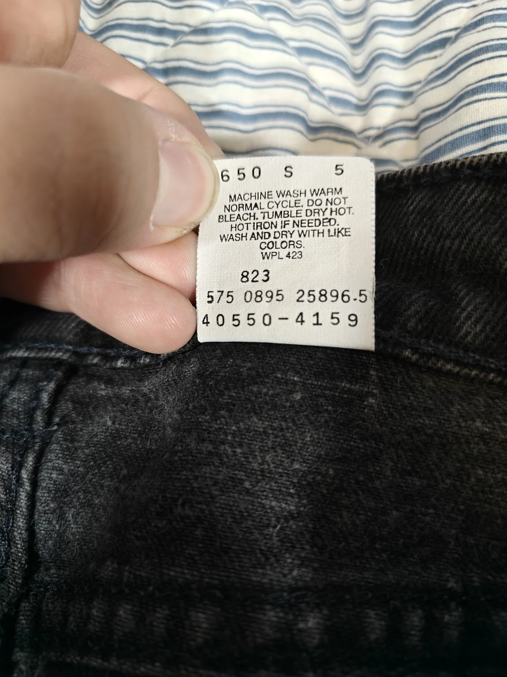 Vintage Orange Tab Levis 550 Mens 32x34 Black Relaxed Fit Jeans USA Made